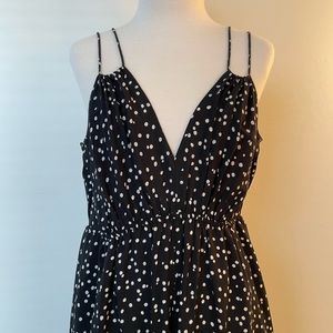 Anthropologie Maeve Finley polka dot jumpsuit